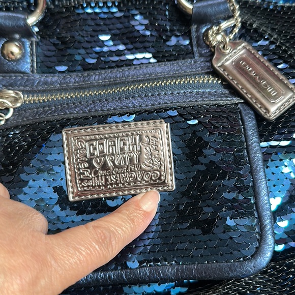 Coach poppy navy blue sequins limited edition - Picture 4 of 11